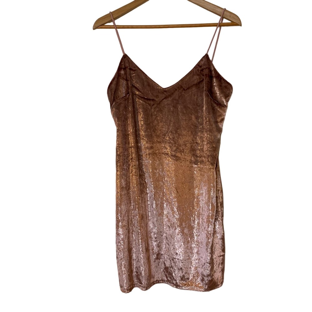 TopShop Shimmery Pink Velvet Mini Party Dress US 4 UK 8
